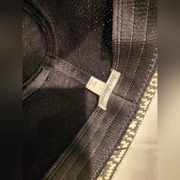 Fedora Straw Hat, Cream and Black color - Picture 3 of 6